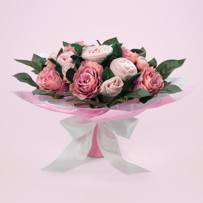 Babyblooms' Luxury Rose Baby Clothes Bouquet, Pink