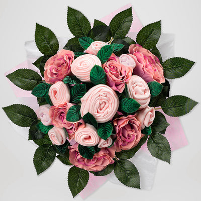 Babyblooms' Luxury Rose Baby Clothes Bouquet, Pink