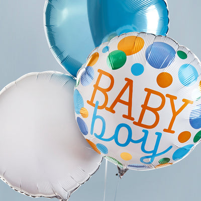 Baby Boy Balloon Trio