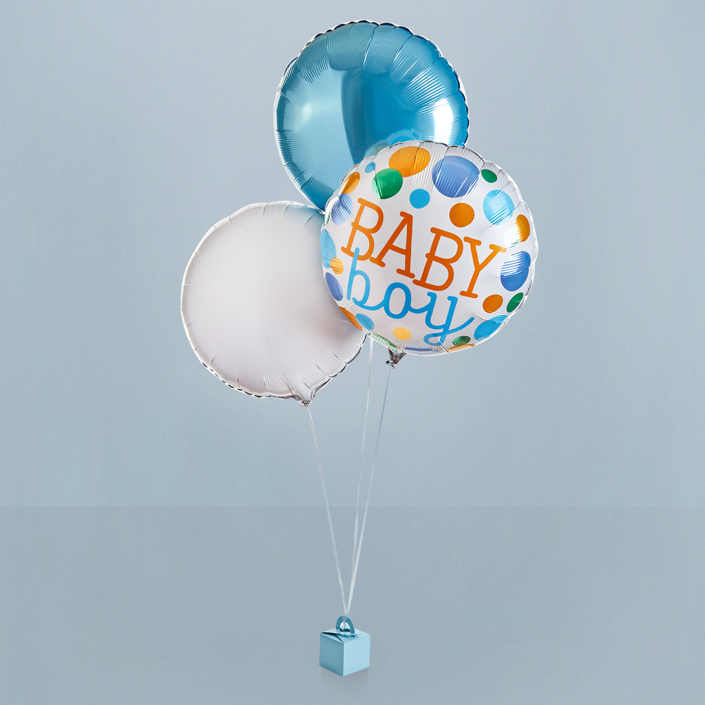 Baby Boy Balloon Trio