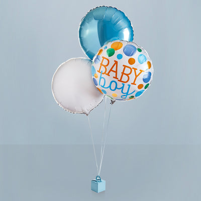 Baby Boy Balloon Trio