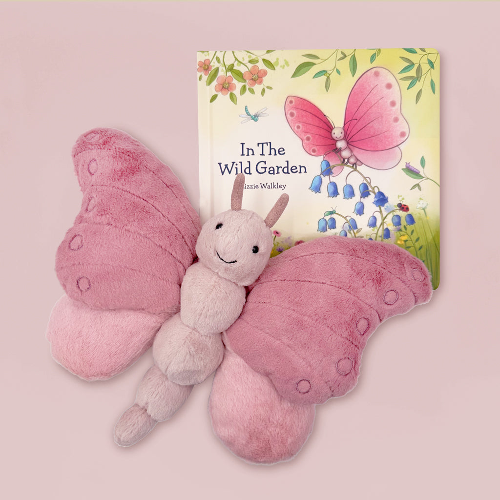 Jellycat Beatrice Butterfly Soft Toy With Wild Garden Book