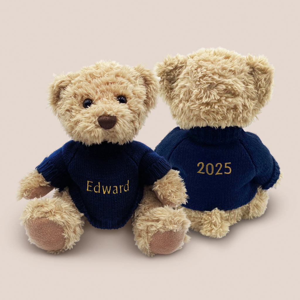 Personalised Bertie Year Bear Navy