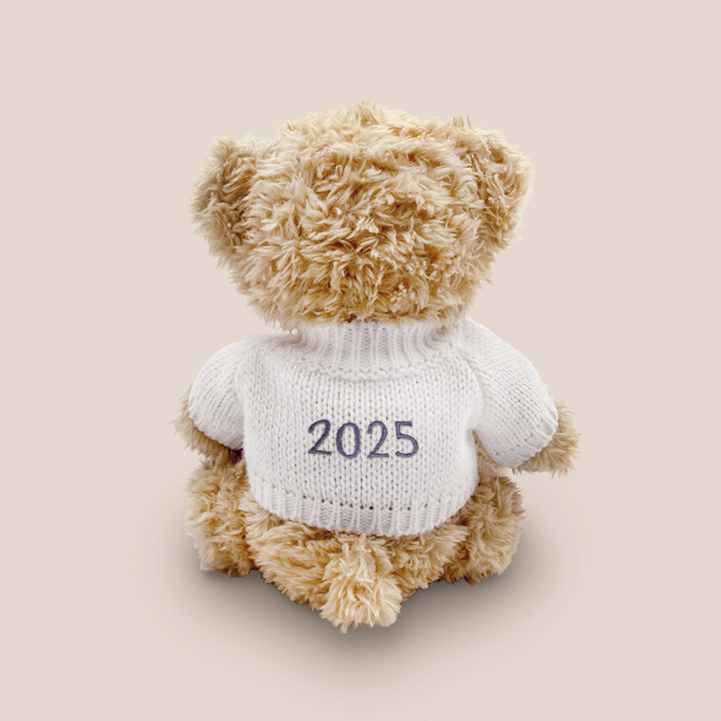 Personalised Bertie Year Bear White