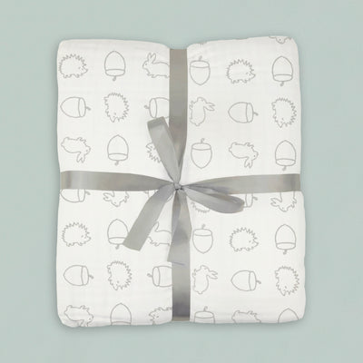 Woodland Muslin Swaddle Blanket 