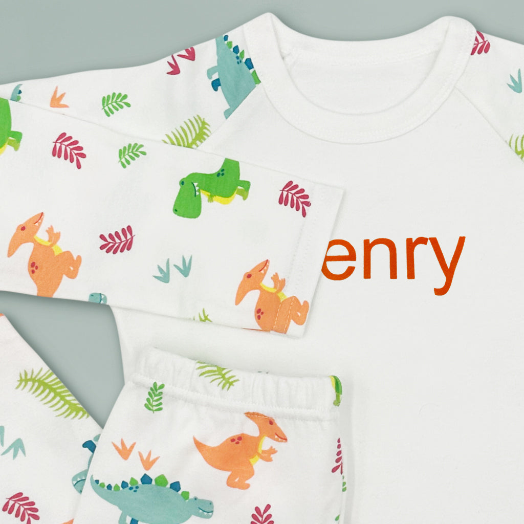 Personalised Dinosaur Pyjamas, Close Up