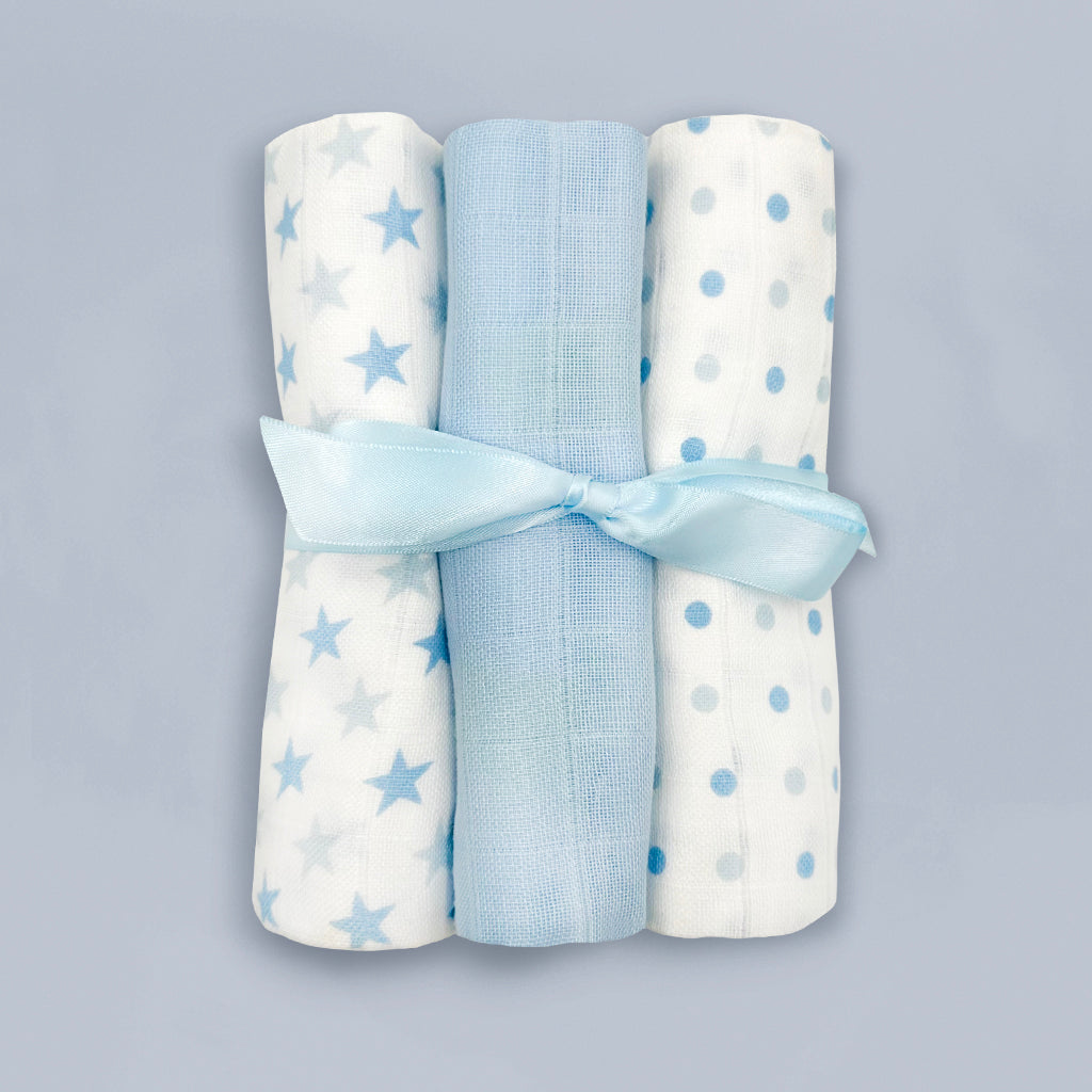 Trio of Muslins Gift, Blue