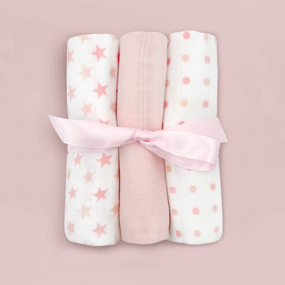 Trio of Muslins Gift, Pink