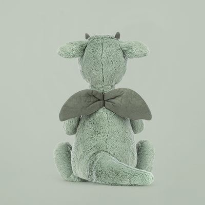 Jellycat Medium Bashful Dragon Soft Toy, Back