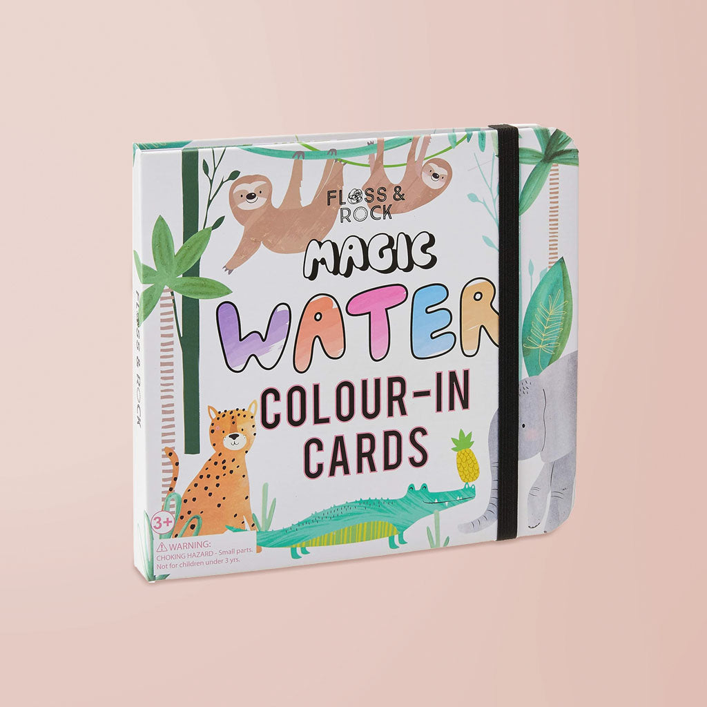 Floss & Rock Magic Water Colour-In Cards, Jungle