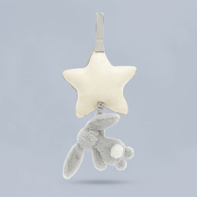 Jellycat Bashful Silver Bunny Musical Pull