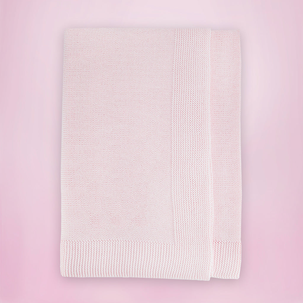 Babyblooms' 100% Cotton Knitted Blanket , Pink