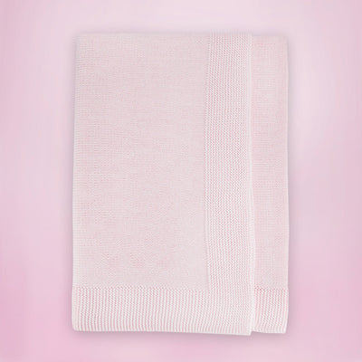 Babyblooms' 100% Cotton Knitted Blanket , Pink