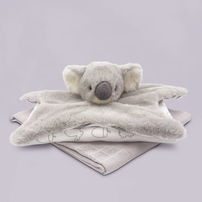 KeelEco Koala Comforter and Swaddles New Baby Gift Set, Contents 