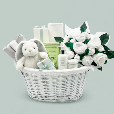 New Parents and Baby Luxury Gift Basket, Neutral 