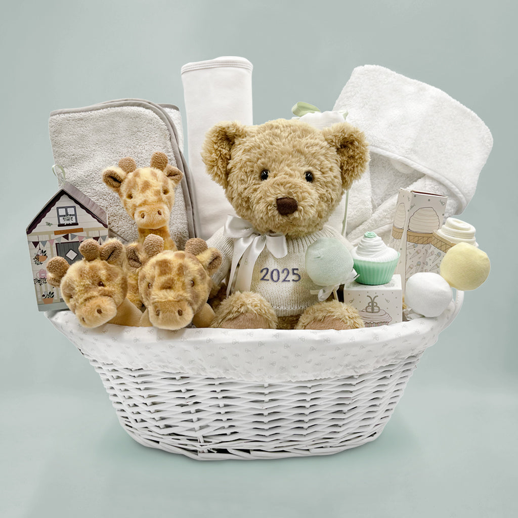 Personalised My First Year Giraffe Hamper, Neutral