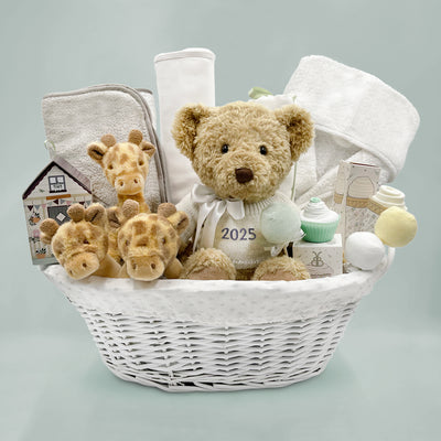 Personalised My First Year Giraffe Hamper, Neutral