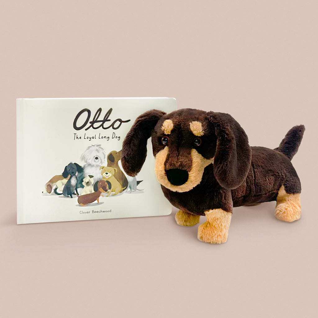 Jellycat Otto Sausage Dog with Otto The Loyal Long Dog Book