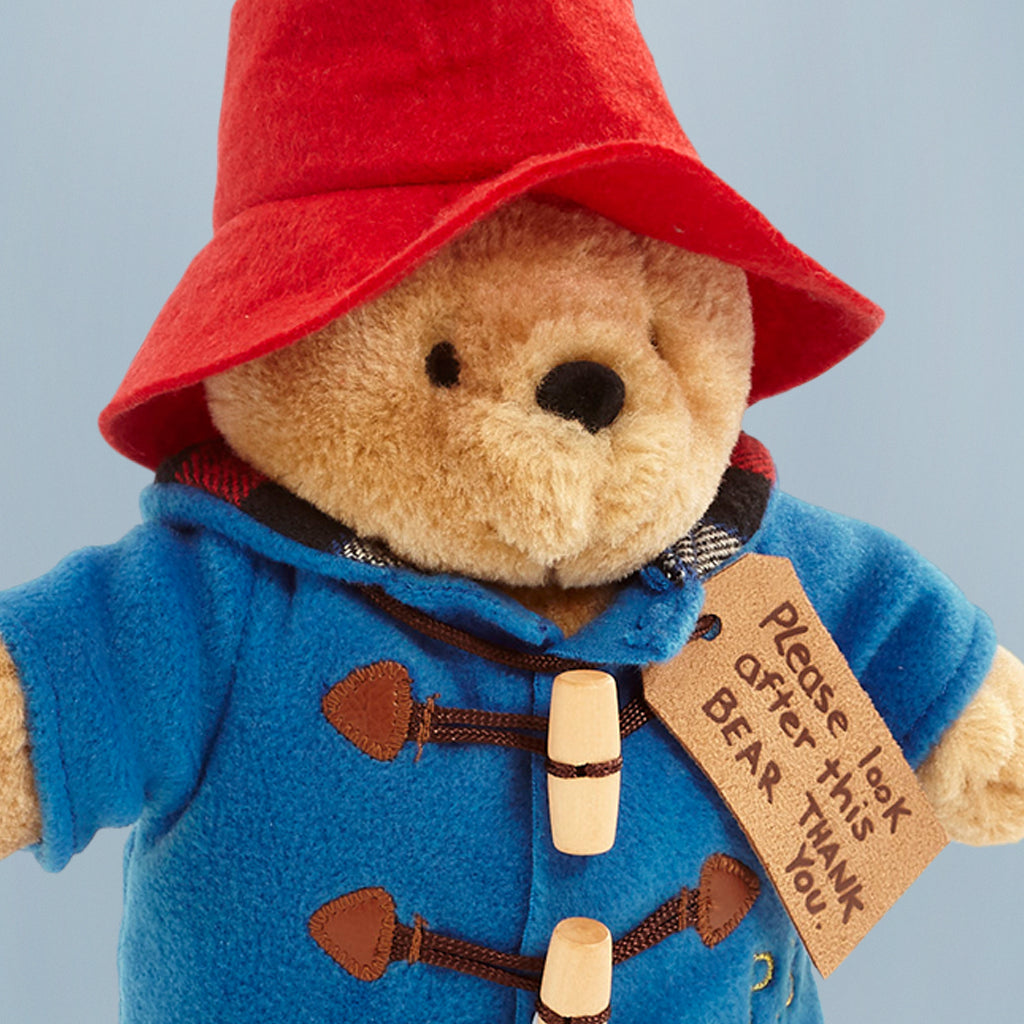 Classic Paddington Bear Soft Toy with Boots, Close Up