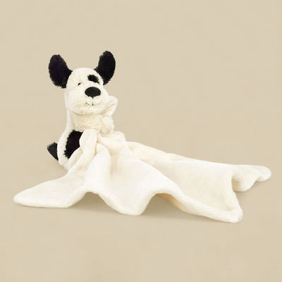 Jellycat Bashful Black and Cream Puppy Soother