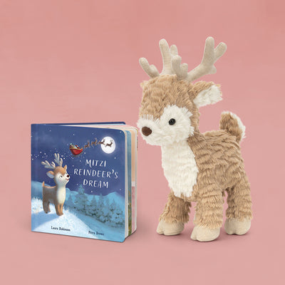 Jellycat Mitzi Reindeer and Book Gift Set