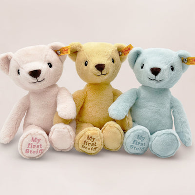 My First Steiff Teddy Bears, Pink, Blue and Beige