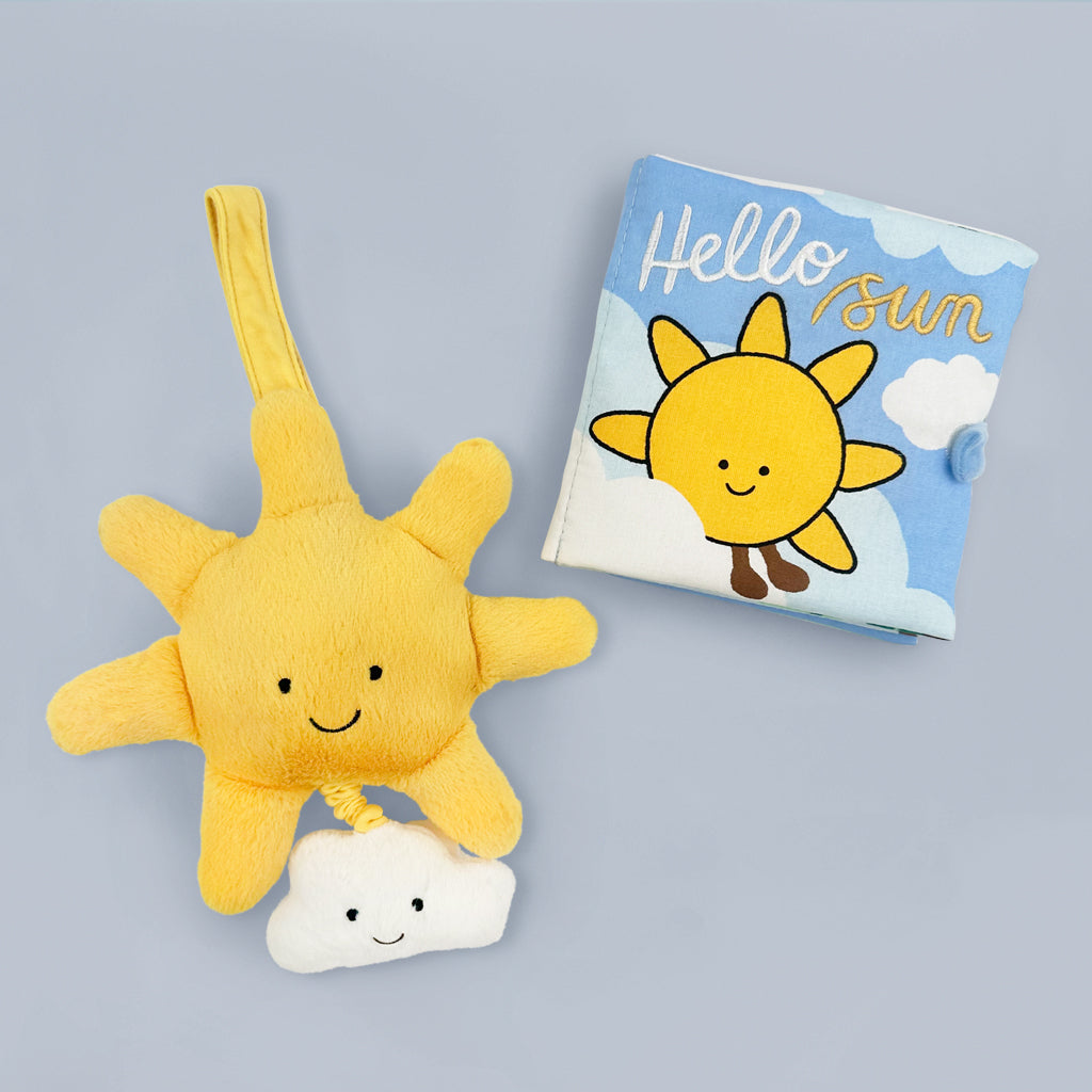 Jellycat Amuseable Sun Musical Pull and Hello Sun Fabric Book