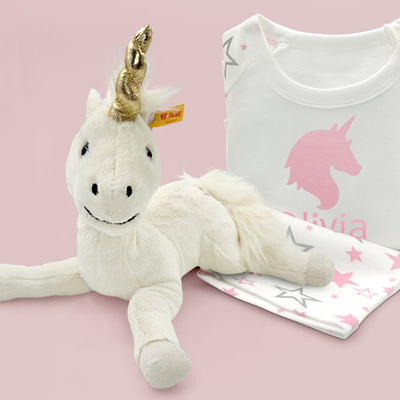 Steiff Unica Unicorn with Personalised Pyjamas 