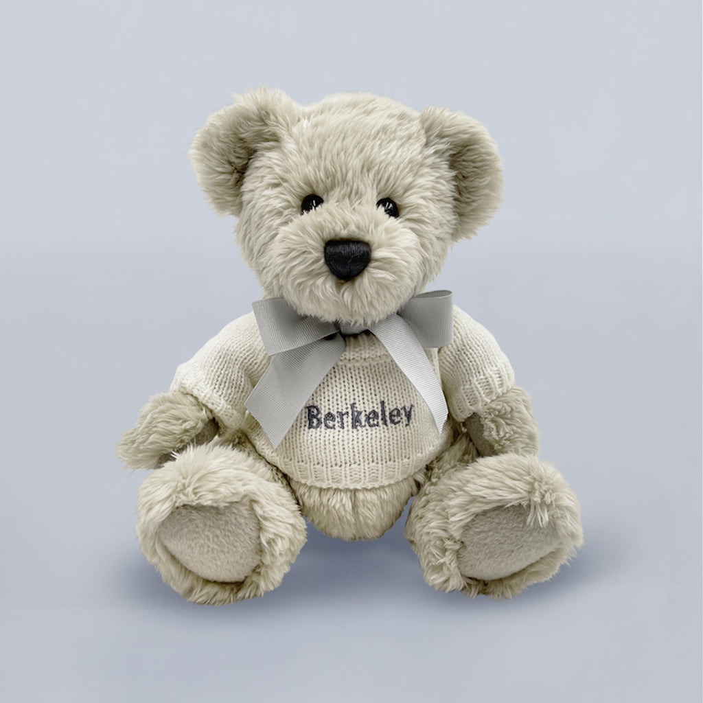 Personalised Christmas Snuggle Wrap With Berkeley Bear, Grey