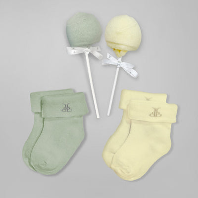 Babyblooms' Sock-Pops, Primrose Yellow and Babyblooms Green