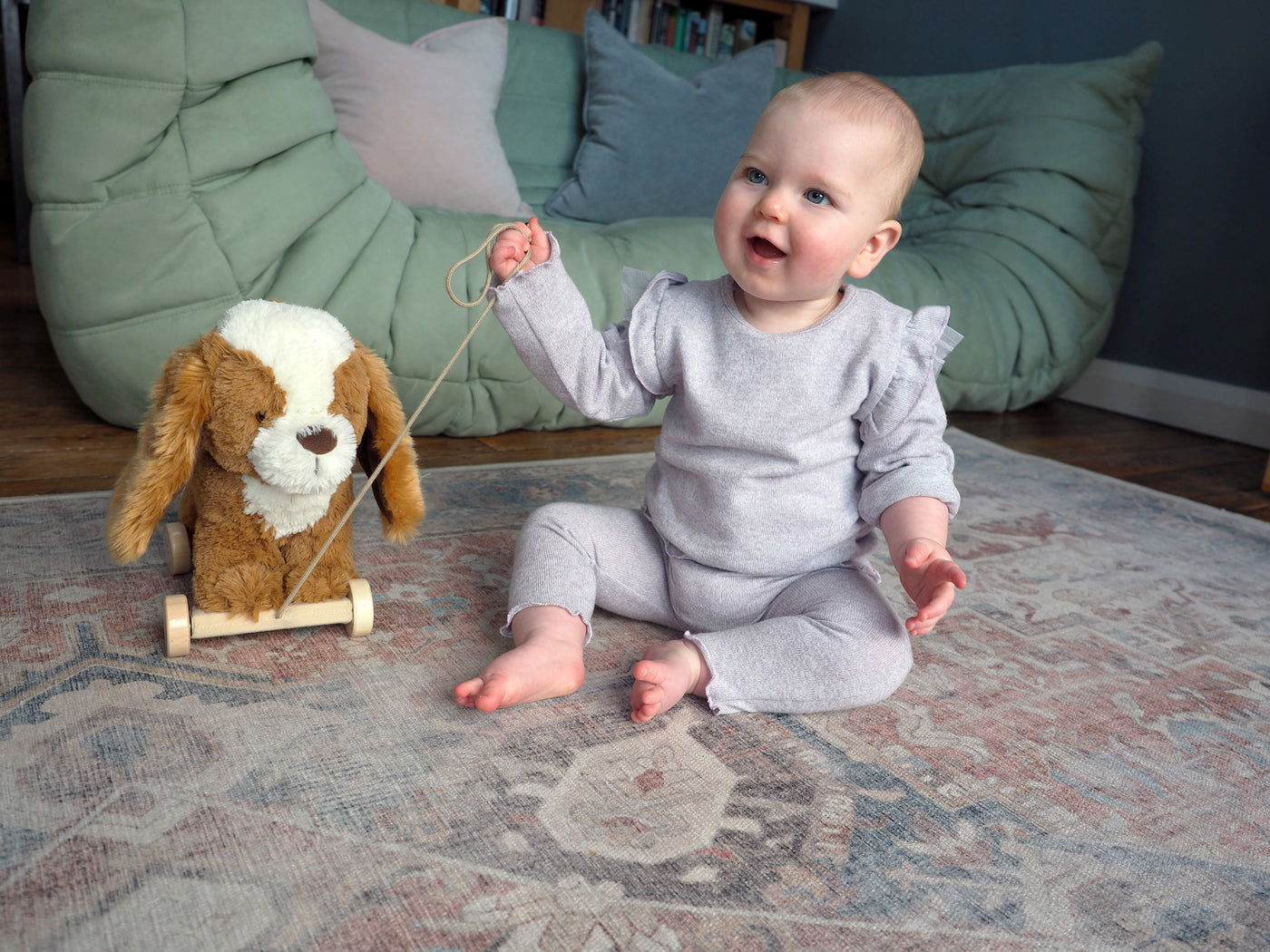 Little Bird Told Me Peanut Pup Pull Along Toy