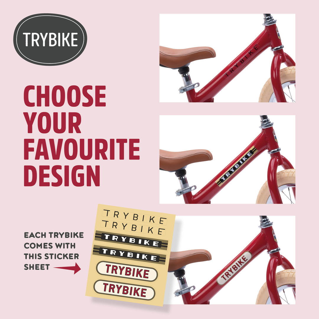 Trybike 2-in-1 Steel Balance Trike Sticker Sheet