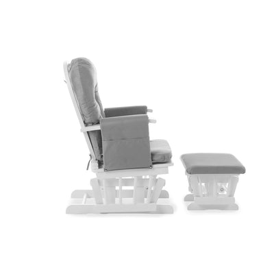 Obaby Reclining Glider Chair and Stool, Grey