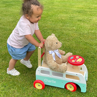 Personalised Wooden Camper Van & Bernard Bear