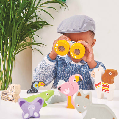 Wooden Play Kaleidoscope Binoculars