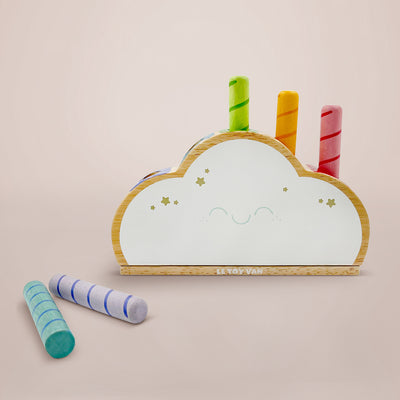 Rainbow Cloud Pop Wooden Toy